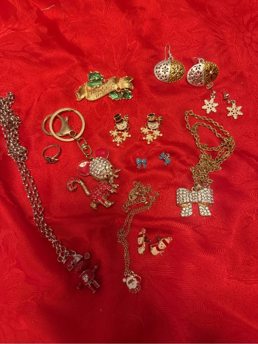 Holiday Charm Necklace and Earring Set